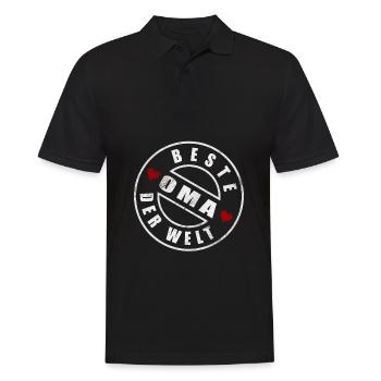 Beste Oma der Welt - Männer Poloshirt - Schwarz - Vorne - Kai (181cm)