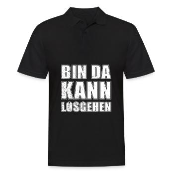 Je suis prêt à partir - Polo Homme - noir - Devant - Kai (181cm)