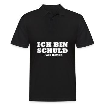 Ich bin schuld wie immer - Männer Poloshirt - Schwarz - Vorne - Kai (181cm)