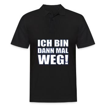 Ich bin dann mal weg - Männer Poloshirt - Schwarz - Vorne - Kai (181cm)