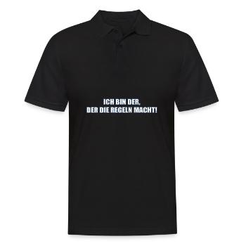 Ich mache die Regeln - Männer Poloshirt - Schwarz - Vorne - Kai (181cm)