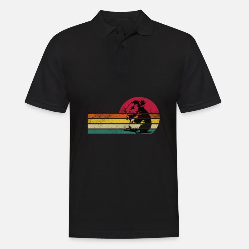 Hamster Design - Männer Poloshirt - Schwarz