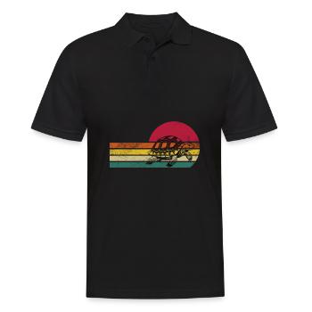 Idée cadeau tortue Turtle Sea - Polo Homme - noir - Devant - Kai (181cm)