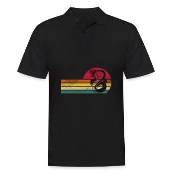 Cobra King Snake Animaux sauvages Serpent venimeux - Polo Homme - noir - Devant - Kai (181cm)