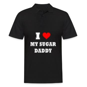 I love my Sugar daddy - Männer Poloshirt - Schwarz - Vorne - Kai (181cm)