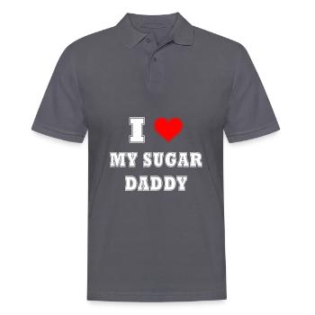 I love my Sugar daddy - Männer Poloshirt - Anthrazit - Vorne - Nico (186cm)