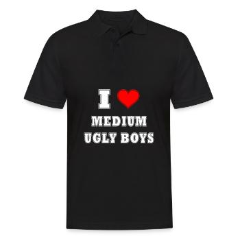 I love boys - Männer Poloshirt - Schwarz - Vorne - Kai (181cm)