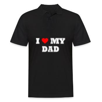 i love my dad - Männer Poloshirt - Schwarz - Vorne - Kai (181cm)