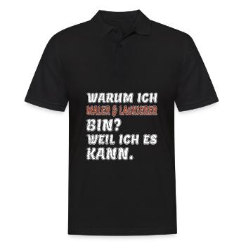 Maler und Lackierer/Maler & Lackierer/Malen - Männer Poloshirt - Schwarz - Vorne - Kai (181cm)