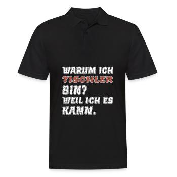 tischler weil ich es kann - Männer Poloshirt - Schwarz - Vorne - Kai (181cm)