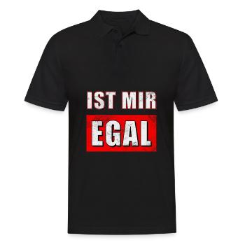 Ist mir egal - Männer Poloshirt - Schwarz - Vorne - Kai (181cm)