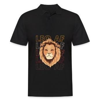 Leo AF - Cadeau du zodiaque Lion - Polo Homme - noir - Devant - Kai (181cm)