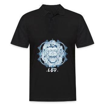Signe du zodiaque Symbole Lion - Polo Homme - noir - Devant - Kai (181cm)