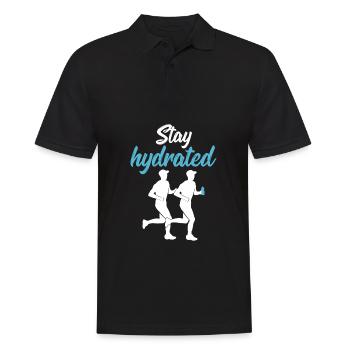 Stay Hydrated - Drink Your Water - Männer Poloshirt - Schwarz - Vorne - Kai (181cm)