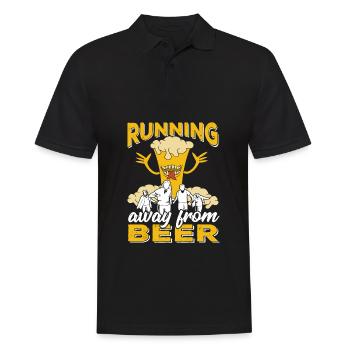 Jogging Jogger Runner Beer Beer Glass Beer - Men's Polo Shirt - black - Front - Kai (181cm)