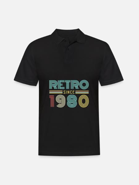 seit 1980 - Männer Poloshirt - Schwarz