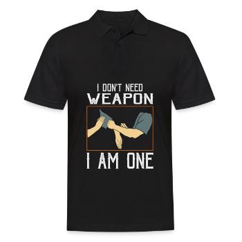I don't need a weapon I'm a weapon - Men's Polo Shirt - black - Front - Kai (181cm)