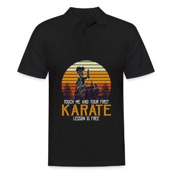 Touch Me et votre première leçon de karaté est gratuite - Polo Homme - noir - Devant - Kai (181cm)