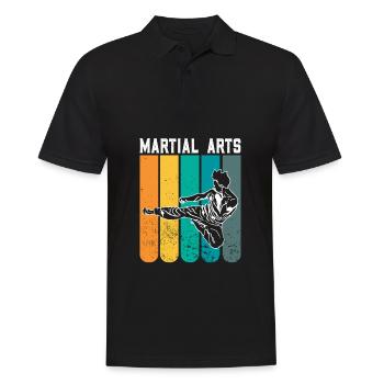 MMA Mixed Martial Arts - Men's Polo Shirt - black - Front - Kai (181cm)