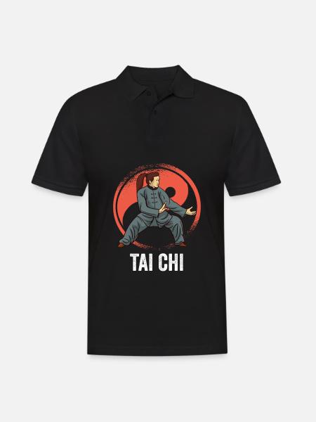 Tai chi - Polo Homme - noir