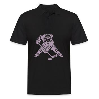 Bulldogge Eishockey Silhouette minimalistisch - Men's Polo Shirt - black - Front - Kai (181cm)