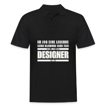 Spruch Job Beruf Designer - Männer Poloshirt - Schwarz - Vorne - Kai (181cm)