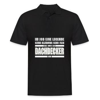 Dachdecker Dachspengler Legende Dachklempner - Männer Poloshirt - Schwarz - Vorne - Kai (181cm)