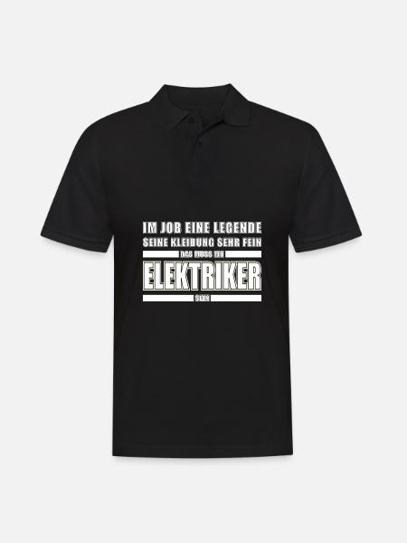 Handwerker Elektriker Beruf Spruch - Männer Poloshirt - Schwarz