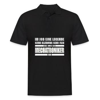 Kfz Mechatroniker KFZ Mechaniker Spruch Geschenk - Männer Poloshirt - Schwarz - Vorne - Kai (181cm)