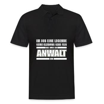 Jura Anwalt Beruf Spruch Geschenk - Männer Poloshirt - Schwarz - Vorne - Kai (181cm)