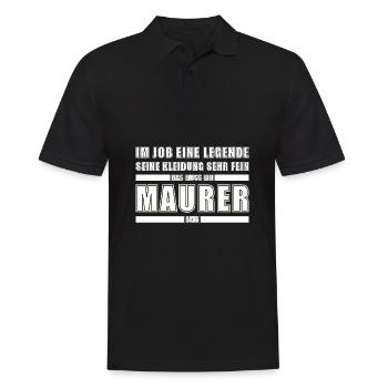 Maurer Legende Handwerker Maurermeister - Männer Poloshirt - Schwarz - Vorne - Kai (181cm)