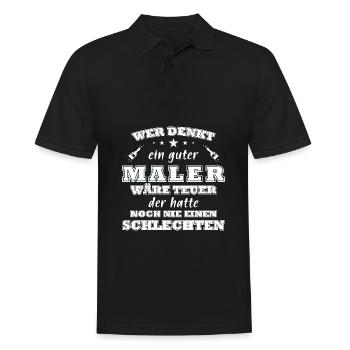Maler Spruch Anstreicher Geschenkidee Maler Beruf - Männer Poloshirt - Schwarz - Vorne - Kai (181cm)