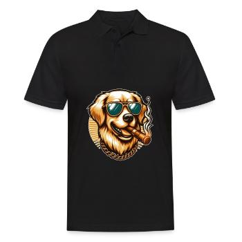 Golden Retriever Cadeau Golden Retriever - Polo Homme - noir - Devant - Kai (181cm)