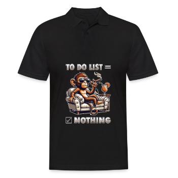 To Do List - Nothing - Männer Poloshirt - Schwarz - Vorne - Kai (181cm)