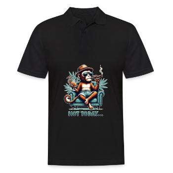 Nope, Not Today - Nope Not Today - Men's Polo Shirt - black - Front - Kai (181cm)