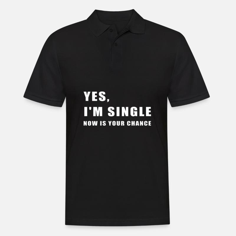 Ich bin Single - Männer Poloshirt - Schwarz