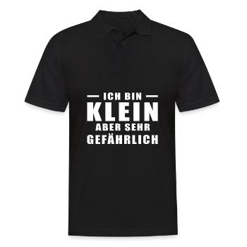 klein sein kleine Menschen kleine Frau - Männer Poloshirt - Schwarz - Vorne - Kai (181cm)