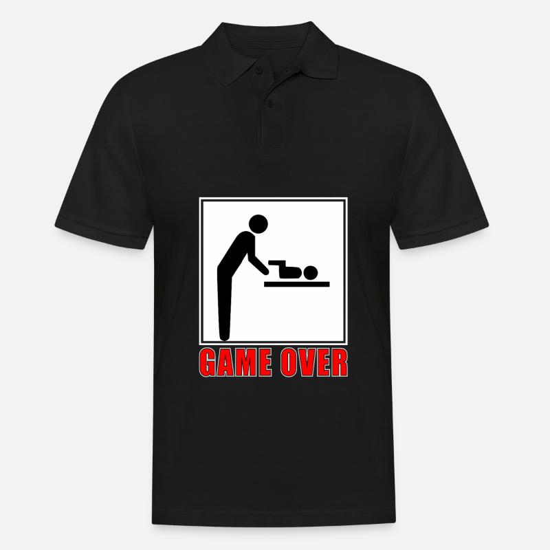 Game Over- Paternité - Polo Homme - noir