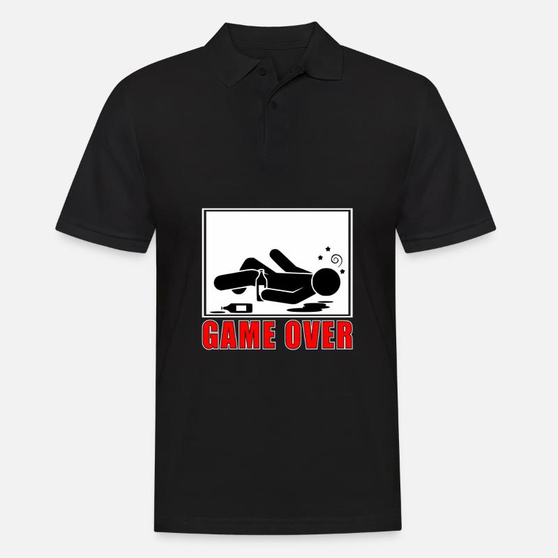 game over - Männer Poloshirt - Schwarz