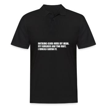 Reflexes - Nothing goes over my head - Men's Polo Shirt - black - Front - Kai (181cm)