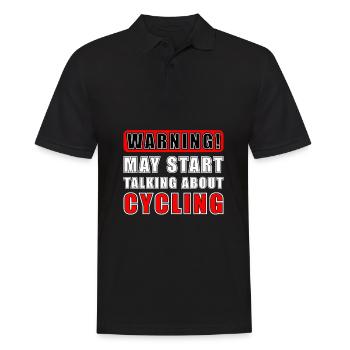 Attention can spontaneously talk about cyclists - Men's Polo Shirt - black - Front - Kai (181cm)