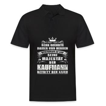 Kaufmann seine Majestät betritt den Raum - Männer Poloshirt - Schwarz - Vorne - Kai (181cm)