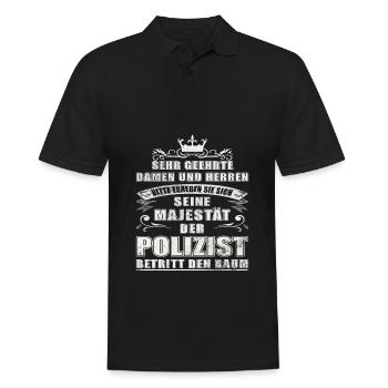 Polizei Polizist Polizisten Spruch - Männer Poloshirt - Schwarz - Vorne - Kai (181cm)
