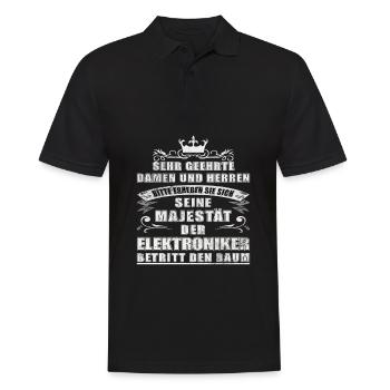 Elektriker seine Majestät Elektroniker - Männer Poloshirt - Schwarz - Vorne - Kai (181cm)