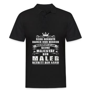 Maler Malermeister Farbenkleckser Geschenkidee - Männer Poloshirt - Schwarz - Vorne - Kai (181cm)