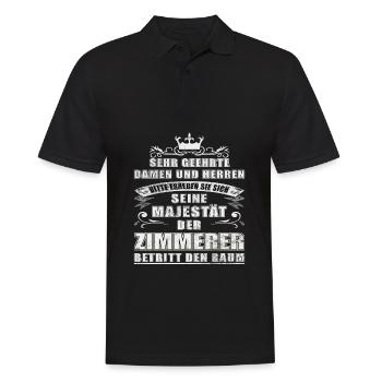 Seine Majestät der Zimmerer - Männer Poloshirt - Schwarz - Vorne - Kai (181cm)