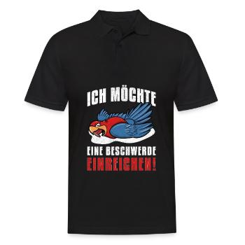 Vogel Papagei Sprüche - Männer Poloshirt - Schwarz - Vorne - Kai (181cm)