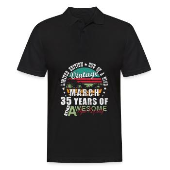 Cassette 35ème Anniversaire Mars Vintage 1990 - Polo Homme - noir - Devant - Kai (181cm)