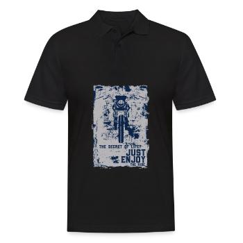 Vélo Moto Moto Motard Dictons Dire - Polo Homme - noir - Devant - Kai (181cm)