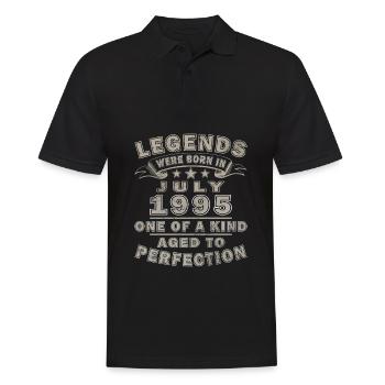 Juillet 1995 Anniversaire Juillet 1995 Juillet 1995 - Polo Homme - noir - Devant - Kai (181cm)